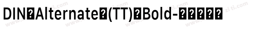 DIN Alternate (TT) Bold字体转换